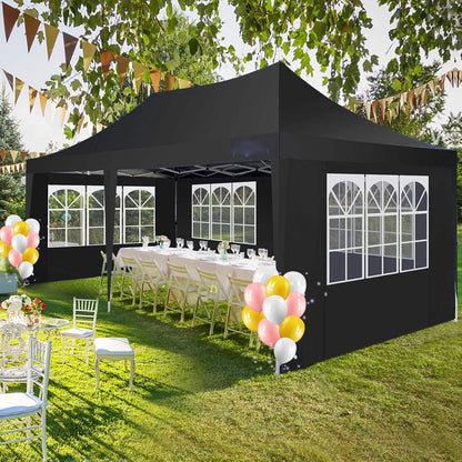 🔥[Hot sale]🔥10x20Pop up Canopy Tent with 6 sidewalls Commercial Heavy Duty Canopy UPF 50+ All Weather Waterproof Outdoor Wedding Party Tents